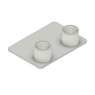 60-070-2 MODULAR SOLUTIONS POLYAMIDE PART<br>END CAP 45MM X 32MM LIGHT GRAY